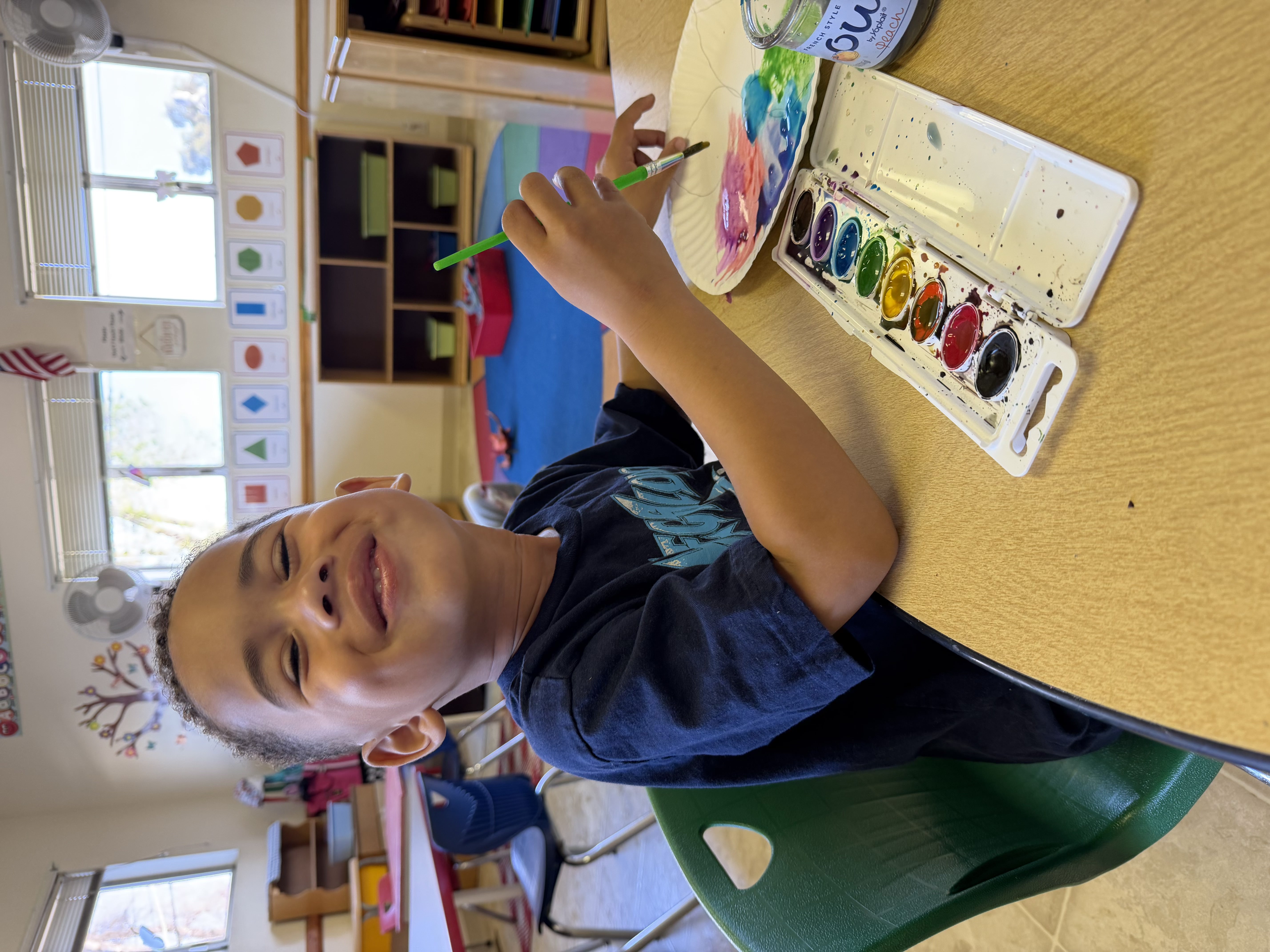 Happy kids learning